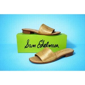 New Women's Sam Edelman Sabrina Gold Raffia Sandals, Size 11. Retails for $110